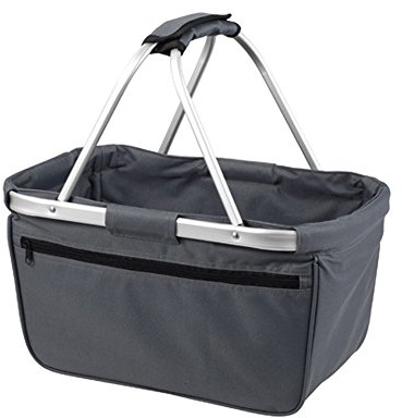 Halfar Shopper Einkaufskorb faltbar mit Aluminiumgestänge in Anthrazit