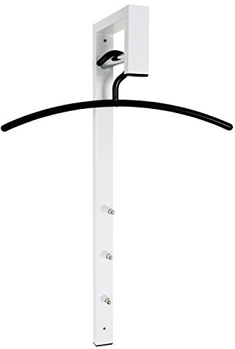 HAKU Möbel Wandgarderobe Chrom, weiß, Metall - Maße: B 4 cm x H 70 cm x T 20 cm, Style: Modern