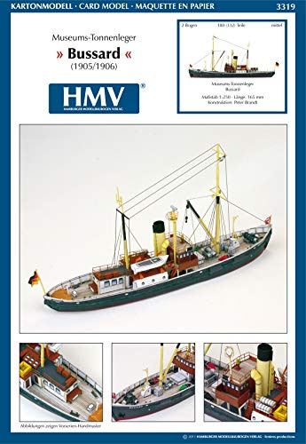 HMV HAMBURGER MODELLBAUBOGEN VERLAG Museums-Tonnenleger Bussard