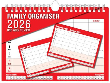 2026 calendar family organizer - One Week to view