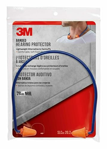 3M Protector auditivo estilo banda de seguridad, color naranja
