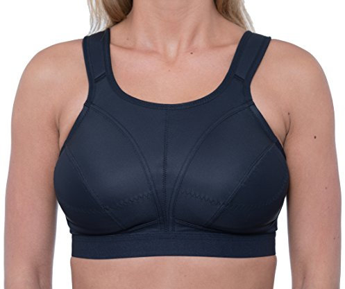Womens High Impact Sports Bra Non Wired Plus Size Sports Bra Large Bosom Bra 38 E Black