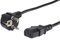 PremiumCord kpsp1 Netzkabel 230V 1m, Stromkabel mit Schutzkontakt gewinkelt auf Kaltgerätebuchse C13, IEC 320, PC Netzkabel 3 Polig, Farbe schwarz