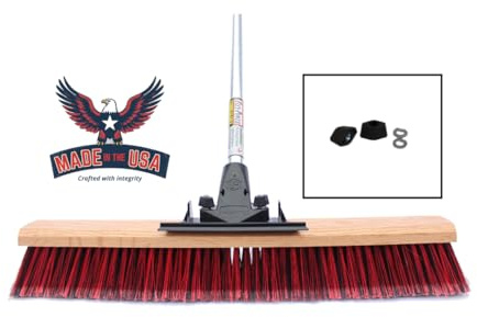 FlexSweep Unbreakable Commercial Push Broom (Contractors 24 Inch) Fine Bristles