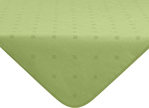 Erwin Müller abwaschbare Tischdecke, Mitteldecke Neuss im Rautendesign grün Größe 80x80 cm - acrylversiegeltes Gewebe für leichtes Wischen