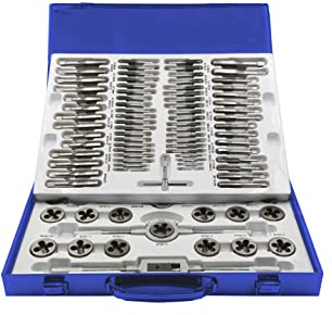 Krino 17012500 - Set Maschi e Filiere M+MF 2÷18 per Garage e Officine - 110 Pezzi