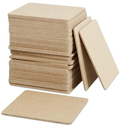 Creotime 766160 - MDF-Platten für Mosaikuntersetzer - 50 Stück