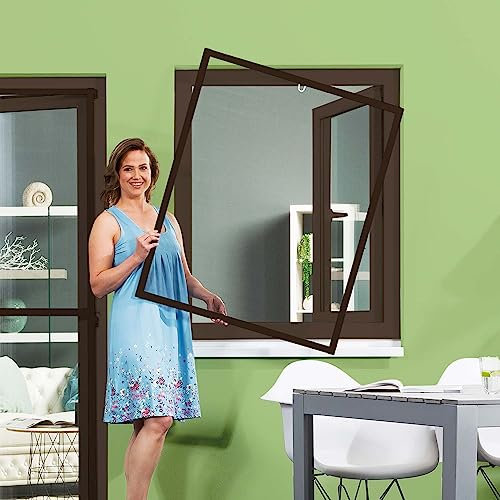 empasa Insektenschutz Fliegengitter Fenster Alurahmen individuell zuschneidbar Master Slim weiß, braun oder anthrazit in verschiedenen Größen