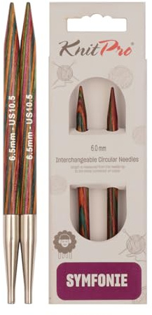 KnitPro Symfonie utbytbara cirkulära nålar 13 cm (5 tum) | 6,50 mm
