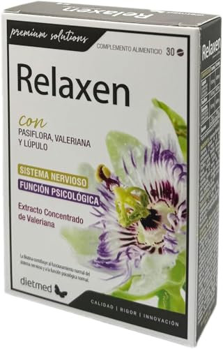 Dietmed | Relaxen - 30 Comprimidos | Con Pasiflora, Valeriana y Lúpulo