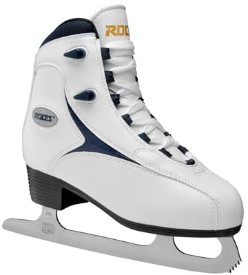 Roces Women's Sport & Leisure RFG 1 Durable Comfortable Fashionable Lace-Up Ice Figure Skates with Stainless Steel Blades, Reinforced Synthetic Upper & Anatomic Padding, White, 10