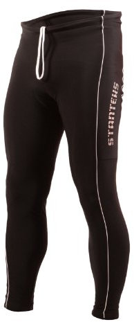 Stanteks Radhose Lang Fahrradhose Radlerhose ohne Träger Coolmax Sitzpolster Reflektoren SR0045, Schwarz, S (44/46)