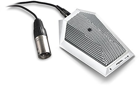 microfono boundary Proel MIC62W da tavolo bianco