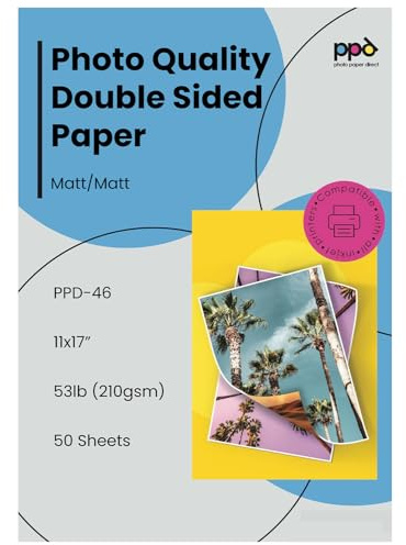 PPD 100 x A3 Inkjet Fotopapier 210g Beidseitig Bedruckbar Matt/Matt, Ideal für Flyer PPD-46-100