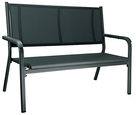 BasicPlus 2-Sitzerbank 138cm Aluminium/Textilene