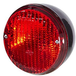 HELLA 2NE 001 423-011 Feu antibrouillard arrière - Halogène - 12V / 24V - rond - Montage en saillie - ADR/GGVS/ECE - Couleur du voyant: rouge - Fiche: Fiche plate - arrière/gauche/droite