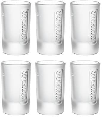 Jägermeister Shotgläser Set 2cl - 6er Set Schnapsglas - Spülmaschinenfest und Standfestes Likörglas - Das Original - Schnaps und Likör Glas