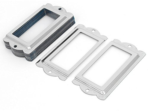 sourcingmap bibliotek filskåp 85 mm x 42 mm etikett etikett hållare ramar silverton 15 st
