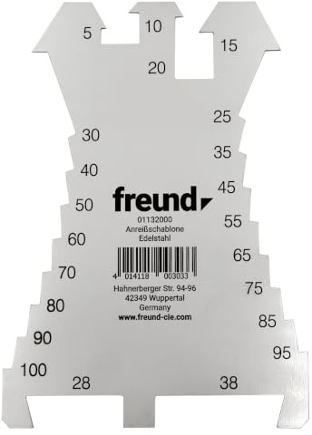 Anreißschablone, gerade Form, Edelstahl