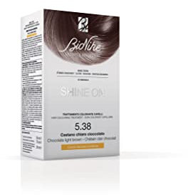 Bionike Shine On Haarfärbemittel, Farbstoff-Set für empfindliche Haut, ohne Ammoniak, pflegende und schützende Wirkung, verleiht eine natürliche und glänzende Farbe, bedeckt weißes Haar