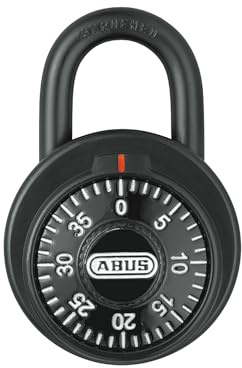 ABUS 78/50 Schließfach Ziffernblatt schwarz Zahlenschloss Vorhängeschloss mit Schlüsselsteuerung