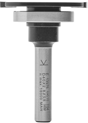 ENT 13976 Spårfräs i hårdmetall, skaft (S) 8 mm, diameter (D) 40 mm, NL 2.8 mm, ØKL 28 mm, T 6 mm, GL 55 mm, monterad på spindel med kullager 28 mm