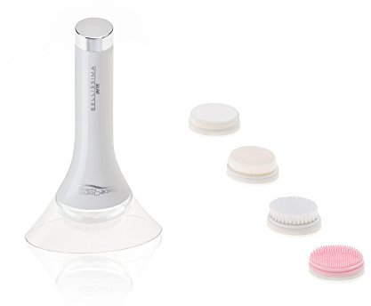 BELLISSIMA Imetec Face Cleansing Pure&Light Spazzola per la Pulizia del Viso, 4 Diverse Testine Trattamenti Personalizzati, Uso Anche Sotto Doccia una Pelle Liscia e Levigata
