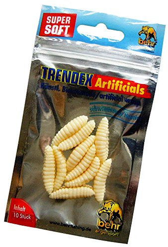 10 STK Bienenmaden XXL Natur Bienen Maden Imitate Forellen Angel Köder Kunstmaden Kunstköder Softbaits Forellenköder