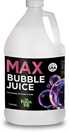 Froggy’s Fog® MAX Bubble Juice – Strong, Long-Lasting Bubbles Solution, 1 Gallon – Creates 10x Bubbly Fun for Machines, Wands & Guns – Safe Refill Fluid for Kids Toys, Parties & Weddings – USA Made