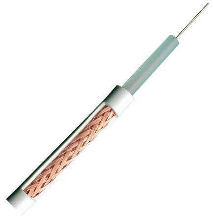 Cavo coassiale RG59 - Video - Bobina da 300 metri - Cover colore bianco - Diametro esterno 6.0 mm