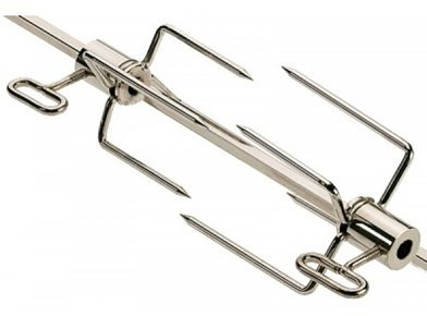 BBQ ROTISSERIE SPIT Heavy Duty Chicken Forks X 2