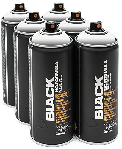 Montana Black 6x 400ml White Sprühdosen Pack