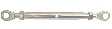 TENDITORE ACCIAIO INOX A4 AISI 316 A CORPO CHIUSO OCCHIO/OCCHIO - M 10