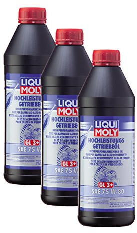 3x LIQUI MOLY 4427 Hochleistungs-Getriebeöl (GL3+) SAE 75W-80