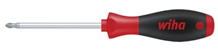 Wiha SoftFinish® Phillips skruvmejsel med runda blad (27758) PH2 x 150 mm ergonomiskt handtag för kraftfull vridning, allround för industri och hantverk