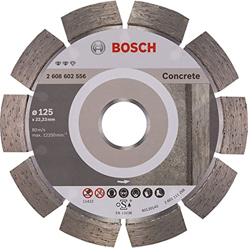 Bosch Accessories 2608602556 Disque à tronçonner diamanté expert for concrete 125 x 22,23 x 2,2 x 12 mm Gris