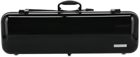 GEWA Violinkoffer AIR 2.1 - Made in Germany - schwarz hochglanz - Thermoplast-Schale - Leicht und bruchsicher - Zahlenschloss - Zubehörtasche/Notentasche - Rucksackriemen