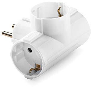 FAMATEL 1307 Schuko-Adattatore TT-Tripla Presa Laterale, 16 a