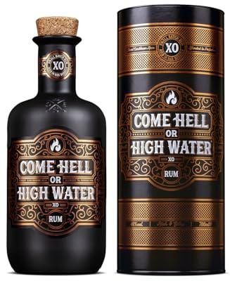 Come Hell or High Water XO Rum - 15 Year Old, Premium Dark Rum Gift Set - 70cl, 40% ABV - Savour it Neat or on the Rocks - Premium Alcohol for Sophisticated Consumers