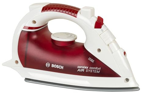 Theo Klein 6254 Bosch Bügeleisen I Hochwertiges Kinderbügeleisen mit Wassersprühfunktion I Maße: 17 cm x 7,5 cm x 9,5 cm I Spielzeug für Kinder ab 3 Jahren