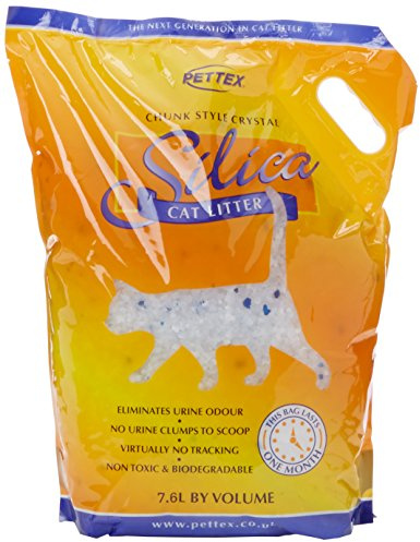 Pettex Silica Cat Litter Granules, 7.6L, clear
