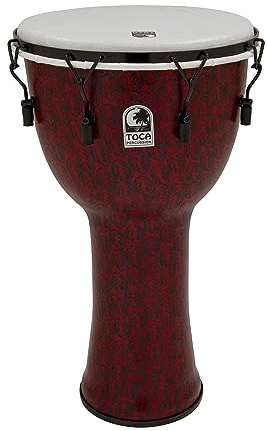 TOCA Djembe Freestyle II Mechanically Tuned Red Mask 14 TF2DM-14RMB