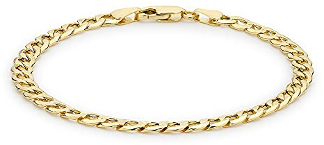 Carissima Gold Damen 9k (375) Gelbgold Hollow 5mm Panzerkette-Armband