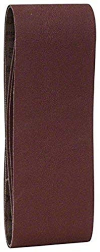 Bosch Home and Garden 2609256202 Sanding Belts for Belt Sanders 65 x 410 mm Grit Size 150 Pack of 3 Sheets Red