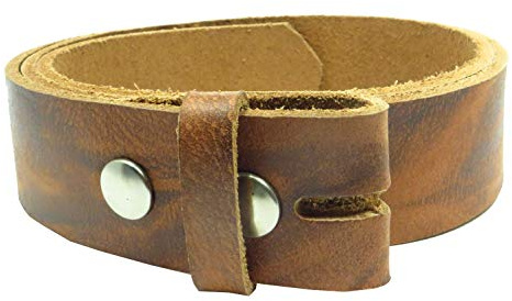 brauner Druckknopfgürtel 4 cm breit Büffelleder aus eigener Fertigung (95)