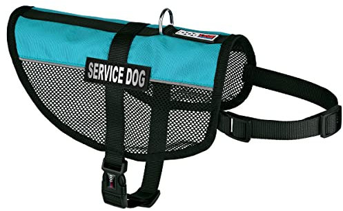 Dogline N0252–23–0210 Service Hund Weste Hundegeschirr, groß/55,9 x 73,7 cm türkis