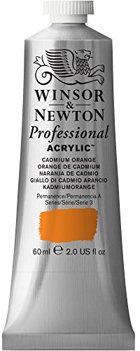 Winsor & Newton Professional Acrylic Paint, 60ml (2-oz) Tube, Cadmium Orange