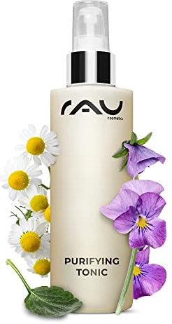 RAU Cosmetics Zink Gesichtswasser Gesichtsreinigung gegen Pickel - Purifying Tonic with Alcohol 200 ml - Toner Skincare gegen Mitesser - Gesichtswasser für Mischhaut, fettige Haut, unreine Haut