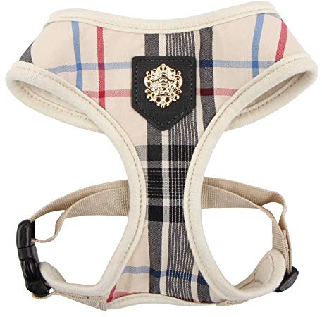 Puppia Junior - Hundegeschirr für kleine Hunde - leicht und super weich - Auch als Welpengeschirr verwendbar -Antizuggeschirr für Hunde, Beige, M, PAMA-AC978