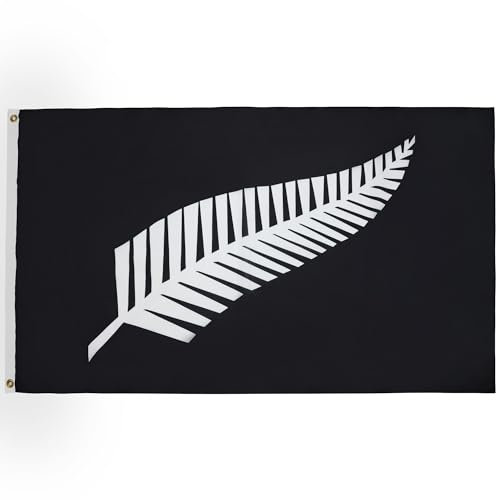 AZ FLAG - Bandera Nueva Zelanda All Black - 90x60 cm - Bandera Neozelandésa 100% Poliéster Con Ojales de Metal integrados - 50g - Colores Vivos Y Resistente A La Decoloración